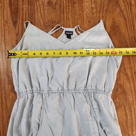 Patagonia Lost Wildflower Dress Forest Song Atoll Blue Pockets Adjustable Midi M - Picture 8 of 11